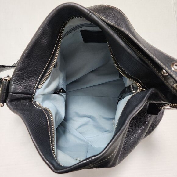 Coach Black Pebble Leather Shoulder Bag - Picture 7 of 10